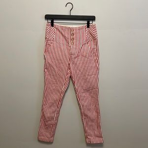 Free People Striped Denim Pants